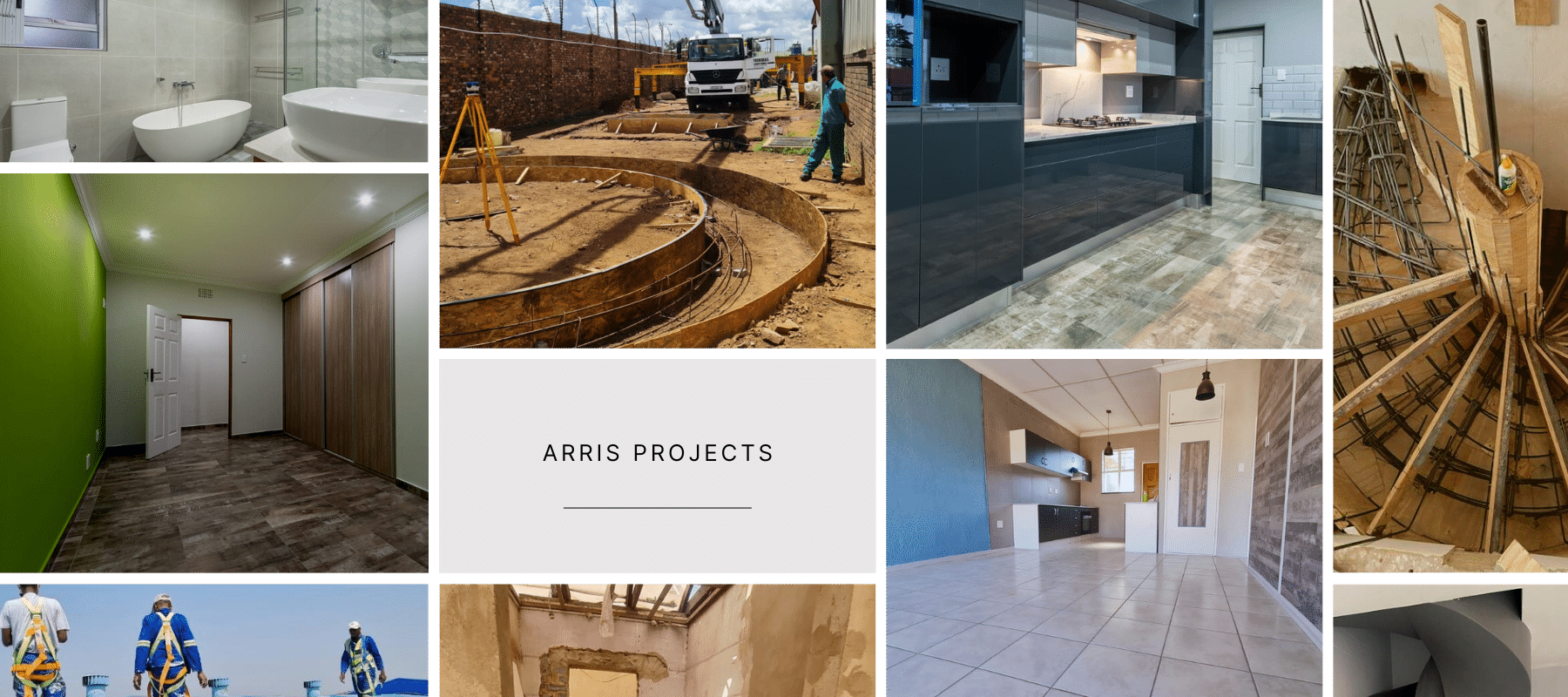 Construction companies in Johannesburg project collage